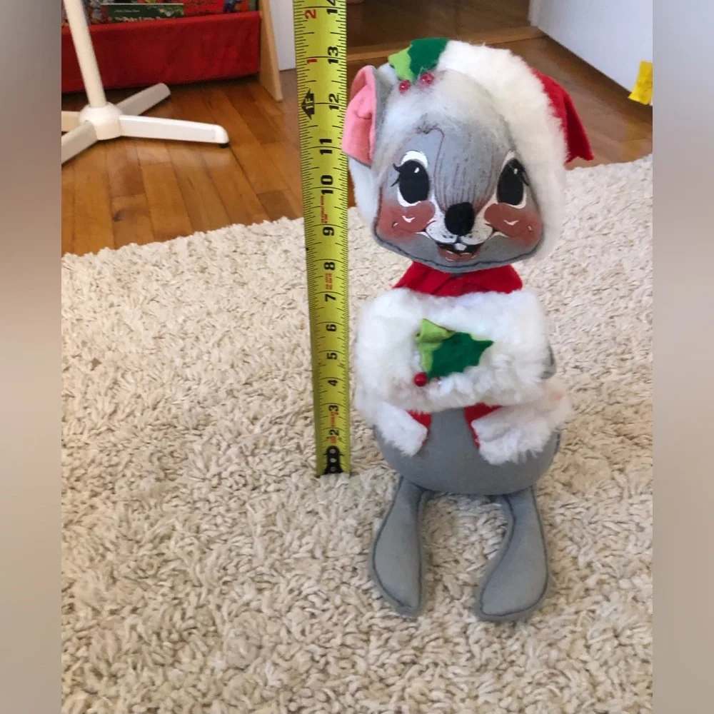 🎅🏽Vintage Annalee Christmas Girl Mouse: 1965
